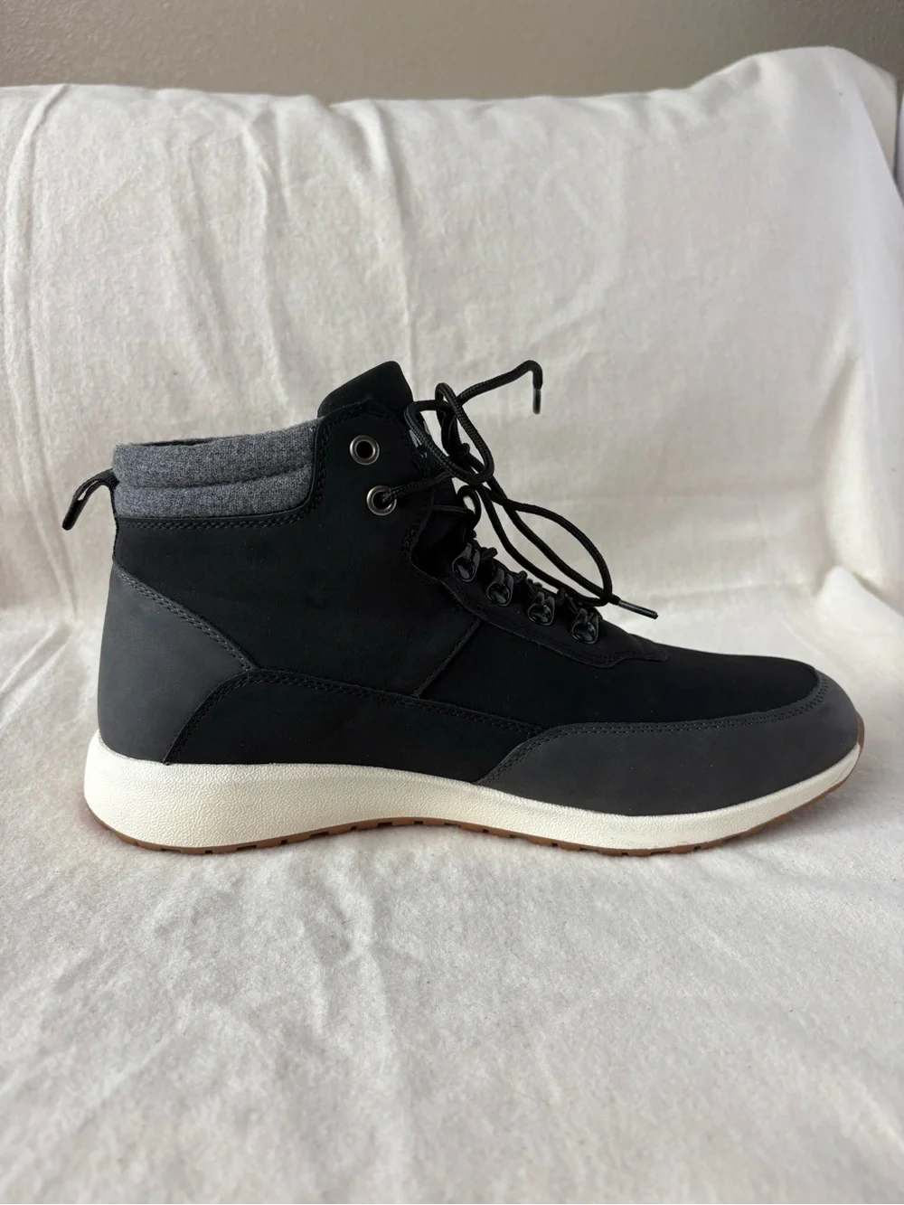 Madden by Steve Madden Haqqen Black Gray High-Top Lace-Up Sneaker Boots NEW US10